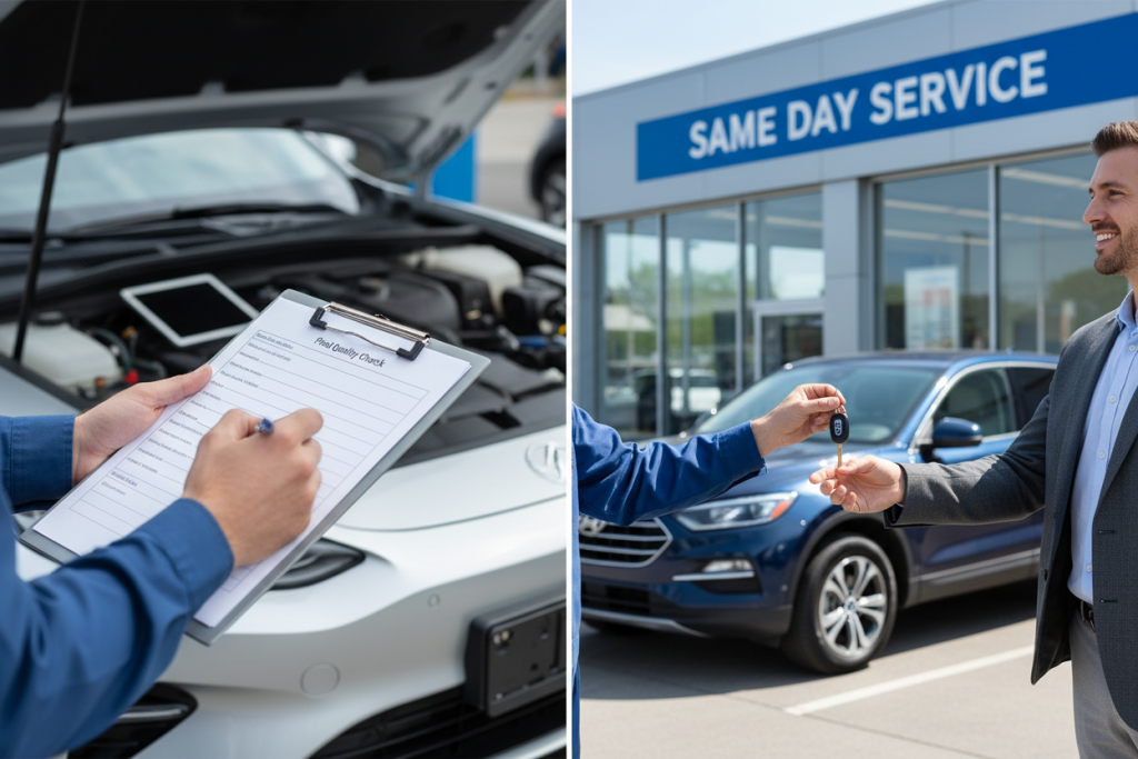Same-Day Pickup and Vehicle Inspection